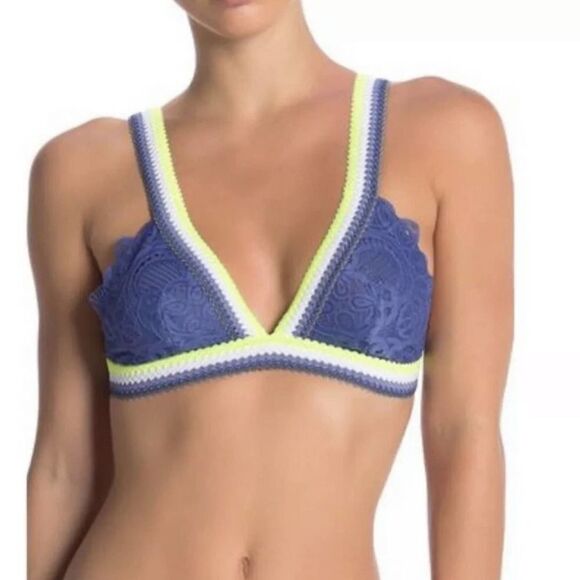 Free People Mika Colorblock Lace Bralette Bra S - Picture 1 of 5